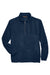 Harriton M980 Mens Pill Resistant Fleece 1/4 Zip Sweatshirt w/ Pockets Navy Blue Flat Front