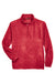 Harriton M980 Mens Pill Resistant Fleece 1/4 Zip Sweatshirt w/ Pockets Red Flat Front