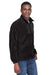 Harriton M980 Mens Pill Resistant Fleece 1/4 Zip Sweatshirt w/ Pockets Black Model 3q