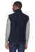 Harriton M985 Mens Pill Resistant Fleece Full Zip Vest Navy Blue Model Back