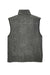 Harriton M985 Mens Pill Resistant Fleece Full Zip Vest Charcoal Grey Flat Back
