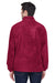 Harriton M990/M990T Mens Pill Resistant Fleece Full Zip Jacket Wine Model Back