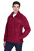 Harriton M990/M990T Mens Pill Resistant Fleece Full Zip Jacket Wine Model 3q