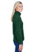 Harriton M990W Womens Pill Resistant Fleece Full Zip Jacket Hunter Green Model Side