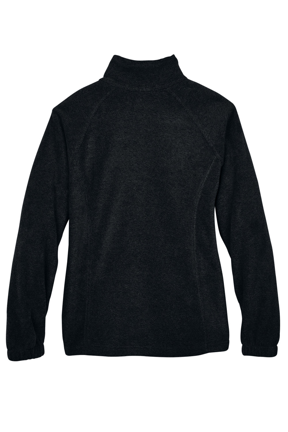 Harriton M990W Womens Pill Resistant Fleece Full Zip Jacket Black Flat Back