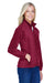 Harriton M990W Womens Pill Resistant Fleece Full Zip Jacket Wine Model 3q