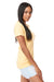 Next Level 1510 Womens Ideal Jersey Short Sleeve Crewneck T-Shirt Banana Cream Yellow Model Side