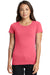 Next Level 1510 Womens Ideal Jersey Short Sleeve Crewneck T-Shirt Hot Pink Model Front