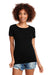 Next Level 1510 Womens Ideal Jersey Short Sleeve Crewneck T-Shirt Black Model Front