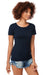 Next Level 1510 Womens Ideal Jersey Short Sleeve Crewneck T-Shirt Midnight Navy Blue Model Side