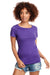 Next Level 1510 Womens Ideal Jersey Short Sleeve Crewneck T-Shirt Purple Rush Model Front