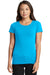 Next Level 1510 Womens Ideal Jersey Short Sleeve Crewneck T-Shirt Turquoise Blue Model Front