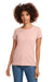 Next Level 1510 Womens Ideal Jersey Short Sleeve Crewneck T-Shirt Desert Pink Model Front