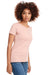 Next Level 1510 Womens Ideal Jersey Short Sleeve Crewneck T-Shirt Desert Pink Model Side