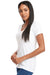 Next Level NL1540/1540 Womens Ideal Jersey Short Sleeve V-Neck T-Shirt White Model Side