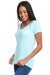 Next Level NL1540/1540 Womens Ideal Jersey Short Sleeve V-Neck T-Shirt Cancun Blue Model Side
