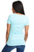 Next Level NL1540/1540 Womens Ideal Jersey Short Sleeve V-Neck T-Shirt Cancun Blue Model Back