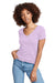 Next Level NL1540/1540 Womens Ideal Jersey Short Sleeve V-Neck T-Shirt Lilac Purple Model Front