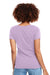 Next Level NL1540/1540 Womens Ideal Jersey Short Sleeve V-Neck T-Shirt Lilac Purple Model Back