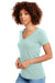 Next Level NL1540/1540 Womens Ideal Jersey Short Sleeve V-Neck T-Shirt Mint Green Model Side