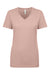 Next Level NL1540/1540 Womens Ideal Jersey Short Sleeve V-Neck T-Shirt Desert Pink Flat Front