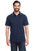 Nautica N17165 Mens Desk Short Sleeve Polo Shirt Navy Blue/White Model Front