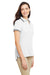 Nautica N17168 Womens Desk Short Sleeve Polo Shirt White/Navy Blue Model 3q