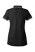 Nautica N17168 Womens Desk Short Sleeve Polo Shirt Black/White Flat Back