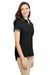 Nautica N17168 Womens Desk Short Sleeve Polo Shirt Black/White Model 3q