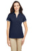 Nautica N17168 Womens Desk Short Sleeve Polo Shirt Navy Blue/White Model Front