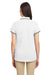 Nautica N17168 Womens Desk Short Sleeve Polo Shirt White/Navy Blue Model Back