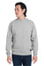 Nautica N17175 Mens Anchor Crewneck Sweatshirt Heather Oxford Grey Model Front