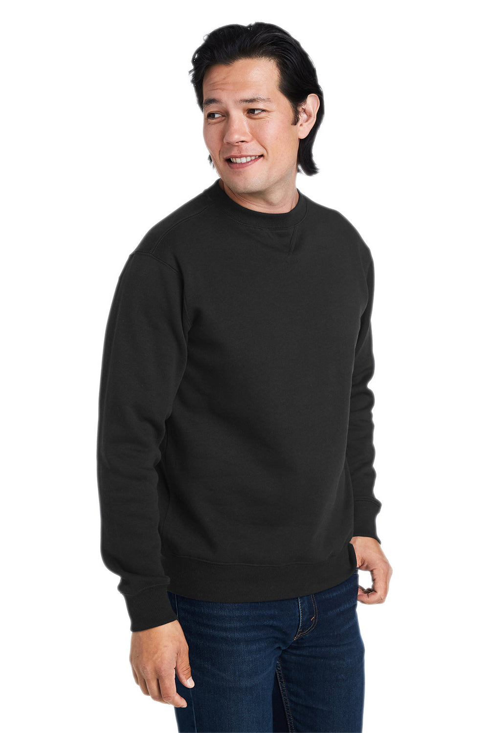 Nautica N17175 Mens Anchor Crewneck Sweatshirt Black Model 3q