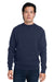 Nautica N17175 Mens Anchor Crewneck Sweatshirt Navy Blue Model Front