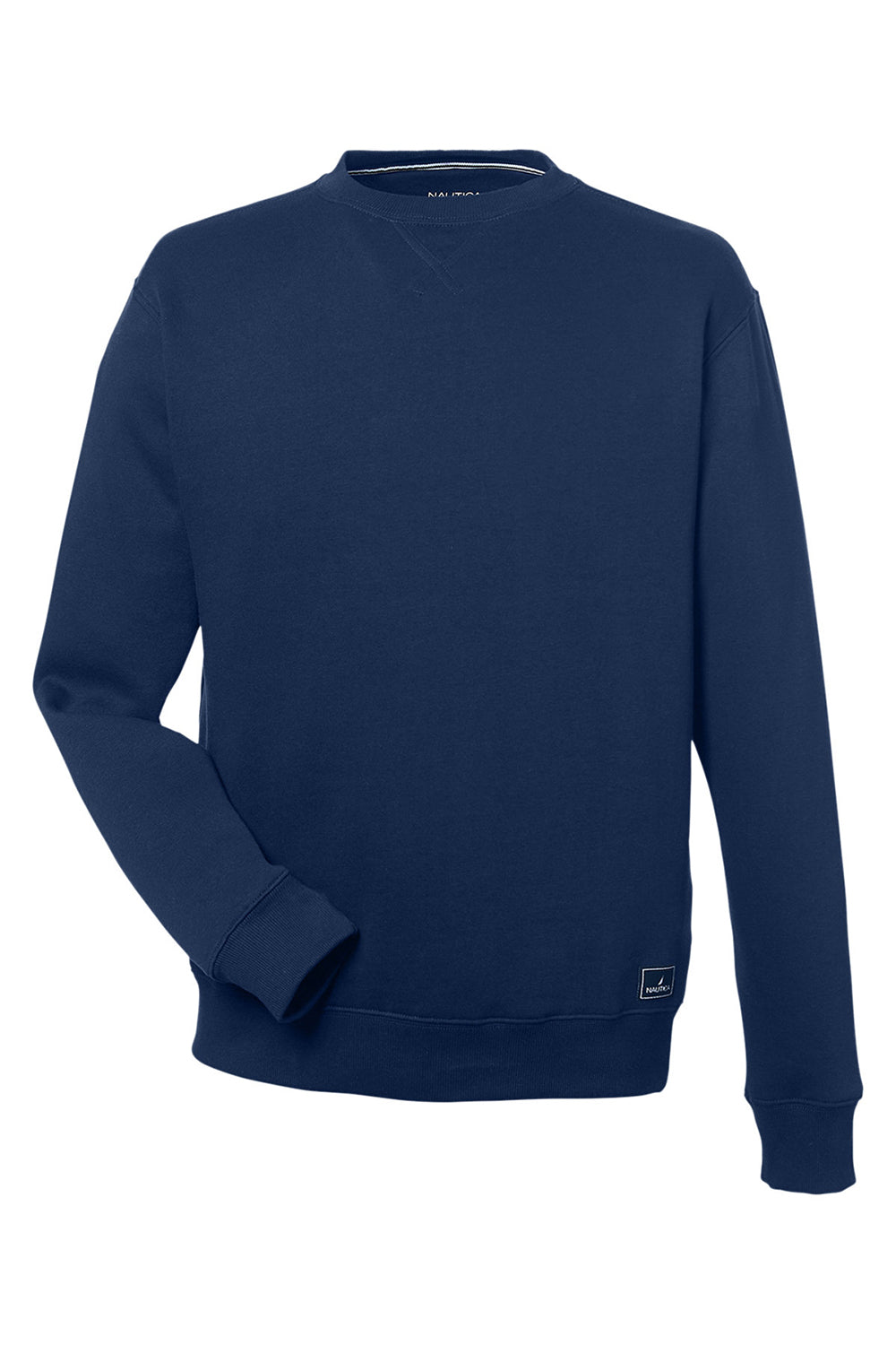 Nautica N17175 Mens Anchor Crewneck Sweatshirt Navy Blue Flat Front