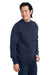 Nautica N17175 Mens Anchor Crewneck Sweatshirt Navy Blue Model 3q