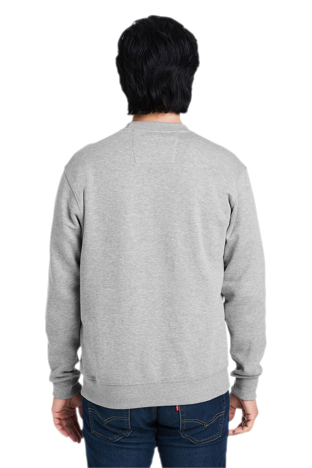 Nautica N17175 Mens Anchor Crewneck Sweatshirt Heather Oxford Grey Model Back