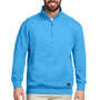 Nautica Mens Anchor 1/4 Zip Sweatshirt w/ Pockets - Azure Blue