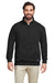 Nautica N17176 Mens Anchor 1/4 Zip Sweatshirt w/ Pockets Black Model Front