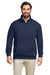 Nautica N17176 Mens Anchor 1/4 Zip Sweatshirt w/ Pockets Navy Blue Model Front