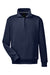 Nautica N17176 Mens Anchor 1/4 Zip Sweatshirt w/ Pockets Navy Blue Flat Front