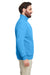 Nautica N17176 Mens Anchor 1/4 Zip Sweatshirt w/ Pockets Azure Blue Model Side