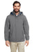 Nautica N17182 Mens Voyage Water Resistant Full Zip Hooded Jacket Graphite Grey Model Front
