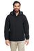 Nautica N17182 Mens Voyage Water Resistant Full Zip Hooded Jacket Black Model Front