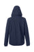 Nautica N17182 Mens Voyage Water Resistant Full Zip Hooded Jacket Navy Blue Flat Back
