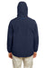 Nautica N17182 Mens Voyage Water Resistant Full Zip Hooded Jacket Navy Blue Model Back