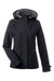 Nautica N17183 Womens Voyage Water Resistant Full Zip Hooded Jacket Black Flat Front