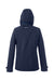 Nautica N17183 Womens Voyage Water Resistant Full Zip Hooded Jacket Navy Blue Flat Back