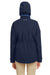 Nautica N17183 Womens Voyage Water Resistant Full Zip Hooded Jacket Navy Blue Model Back