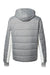Nautica N17186 Mens Nautical Mile Wind Resistant Packable Full Zip Hooded Puffer Jacket Graphite Grey/Antique White Flat Back
